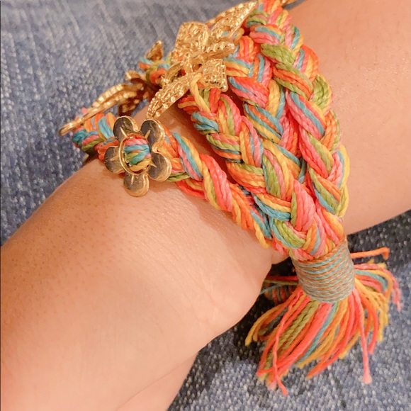 Brazil Multi Strand Butterfly Colored Bracelet - Picture 3 of 4